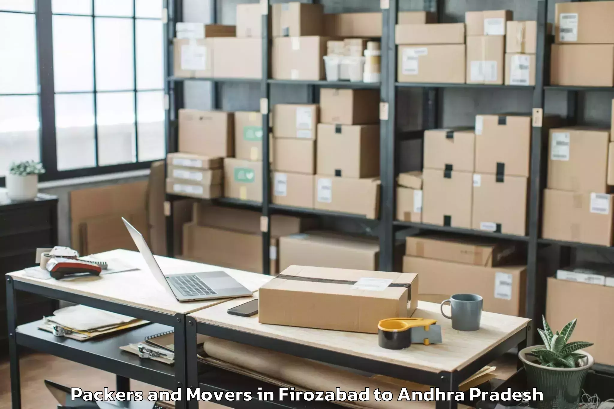 Affordable Firozabad to Voletivaripalem Packers And Movers